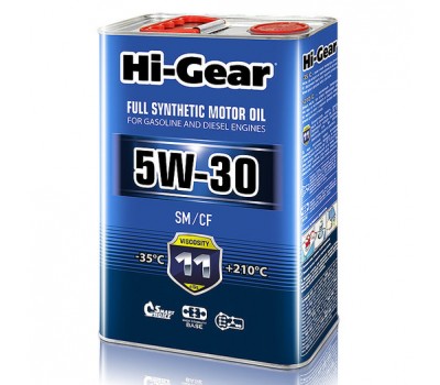 HG0034 Синтетическое моторное масло ‎Hi-Gear 5W30 SM/CF, 4л