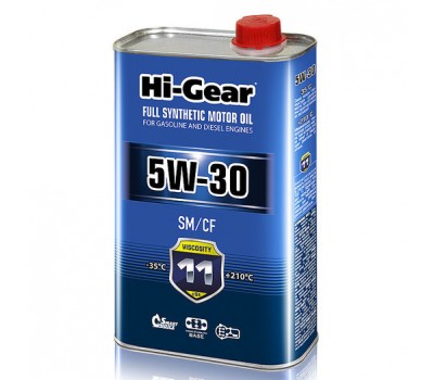 HG0030 Синтетическое моторное масло ‎Hi-Gear 5W30 SM/CF, 1л